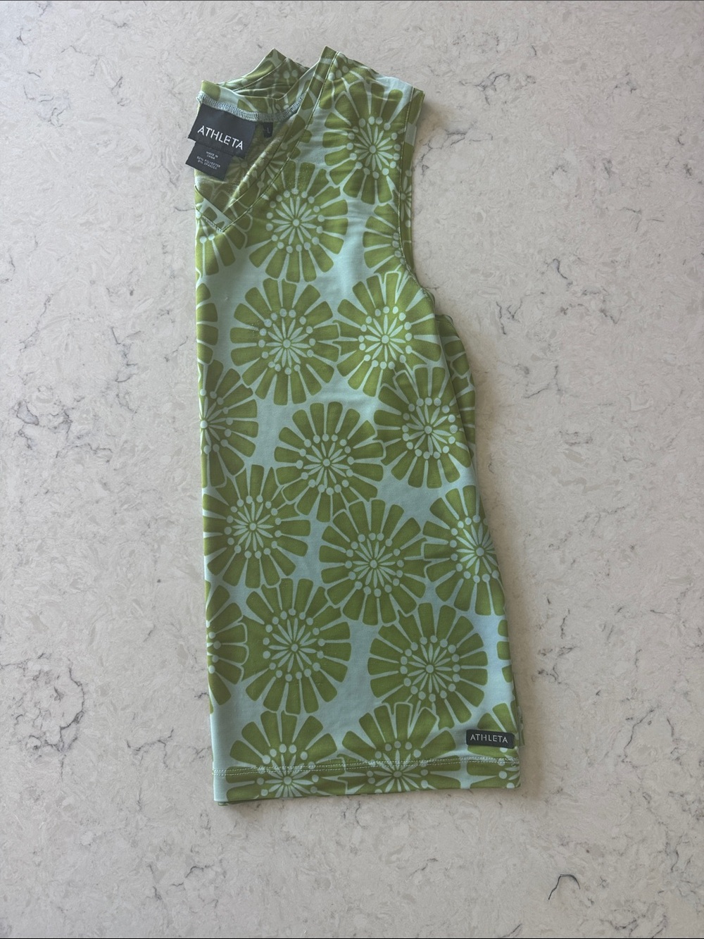 Athleta Green Floral Sleeveless Tank size L - Picture 8 of 8